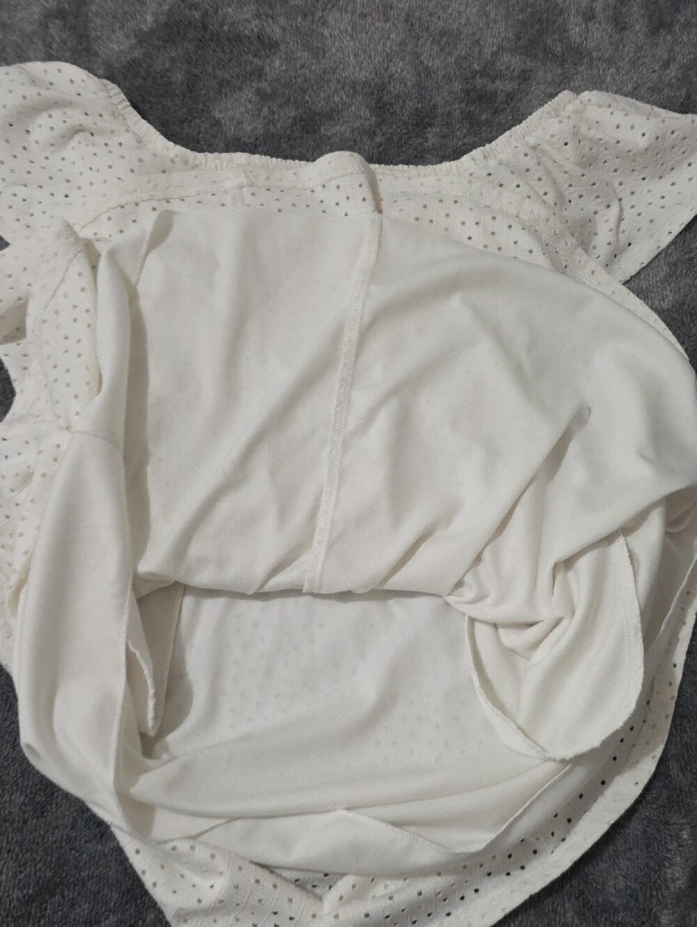 Speechless White Off-Shoulder Ruffle Dress with Button Front - Picture 5 of 7